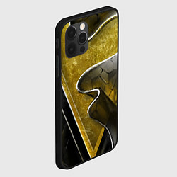 Чехол для iPhone 12 Pro Max Золотой треугольник, цвет: 3D-черный — фото 2