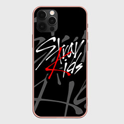 Чехол для iPhone 12 Pro Max STRAY KIDS, цвет: 3D-светло-розовый