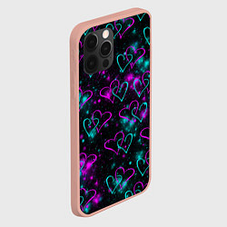 Чехол для iPhone 12 Pro Max Сердечки, цвет: 3D-светло-розовый — фото 2