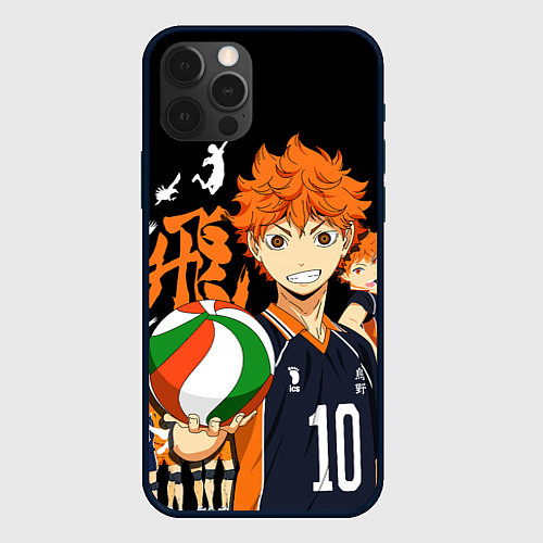 Чехол iPhone 12 Pro Max ВОЛЕЙБОЛ!! HAIKYUU!! / 3D-Черный – фото 1