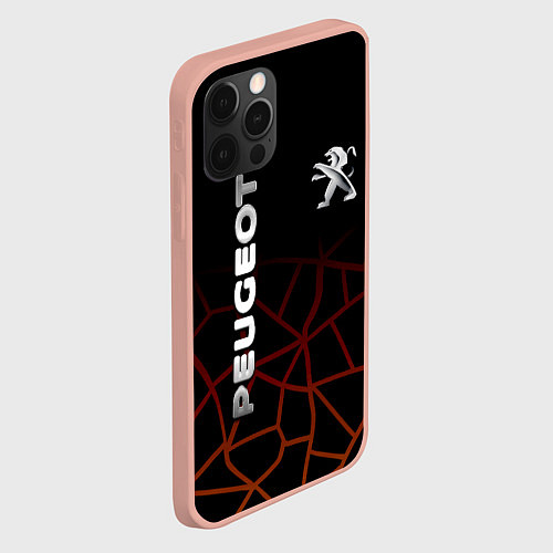 Чехол iPhone 12 Pro Max PEUGEOT / 3D-Светло-розовый – фото 2