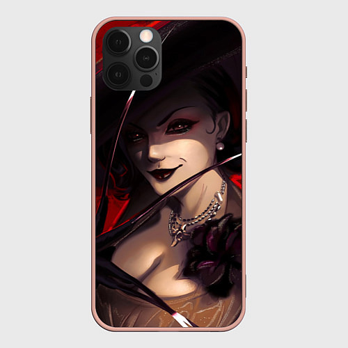 Чехол iPhone 12 Pro Max Resident Evil Village / 3D-Светло-розовый – фото 1