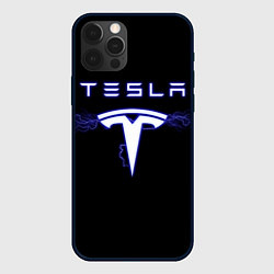 Чехол для iPhone 12 Pro Max TESLA, цвет: 3D-черный