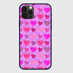 Чехол iPhone 12 Pro Max Розовые сердечки