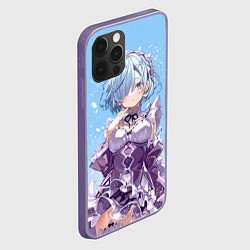 Чехол для iPhone 12 Pro Max Re:Zero, Рем, цвет: 3D-серый — фото 2