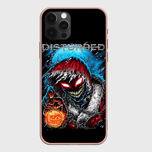 Чехол iPhone 12 Pro Max Disturbed / 3D-Светло-розовый – фото 1