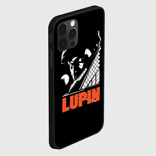 Чехол iPhone 12 Pro Max Lupin - Сериал Люпен / 3D-Черный – фото 2
