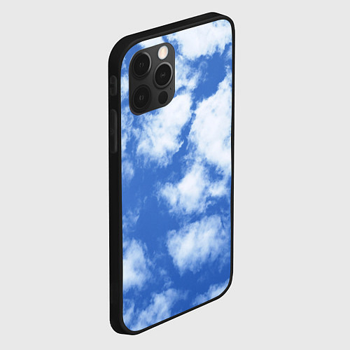 Чехол iPhone 12 Pro Max ОБЛАКА / 3D-Черный – фото 2