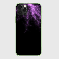 Чехол для iPhone 12 Pro Max Разряд Молнии, цвет: 3D-салатовый