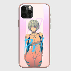 Чехол для iPhone 12 Pro Max Rei Ayanami, цвет: 3D-светло-розовый