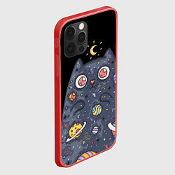Чехол для iPhone 12 Pro Max КОСМИЧЕСКИЙ КОТ, цвет: 3D-красный — фото 2