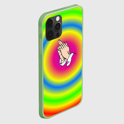 Чехол iPhone 12 Pro Max Bright print / 3D-Салатовый – фото 2