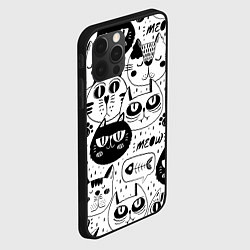 Чехол для iPhone 12 Pro Max Кошки, цвет: 3D-черный — фото 2