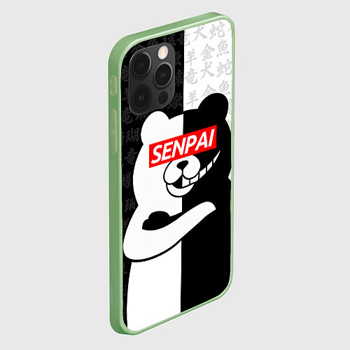 Чехол iPhone 12 Pro Max MONOKUMA МОНОКУМА / 3D-Салатовый – фото 2