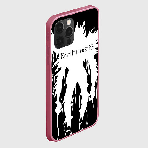 Чехол iPhone 12 Pro Max DEATH NOTE ТЕТРАДЬ СМЕРТИ / 3D-Малиновый – фото 2