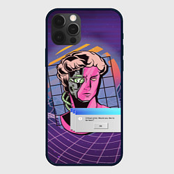 Чехол для iPhone 12 Pro Max Vaporwave Cyborg Statue, цвет: 3D-черный