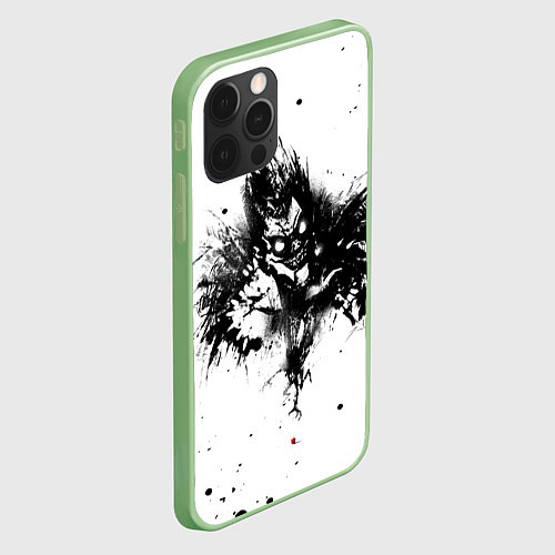 Чехол iPhone 12 Pro Max DEATH NOTE ТЕТРАДЬ СМЕРТИ / 3D-Салатовый – фото 2