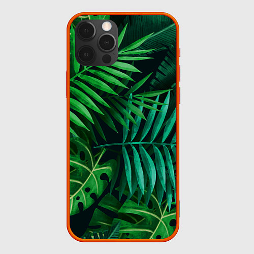 Чехол iPhone 12 Pro Max Сочные тропики / 3D-Красный – фото 1