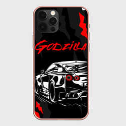 Чехол для iPhone 12 Pro Max NISSAN GT-R GODZILLA, цвет: 3D-светло-розовый