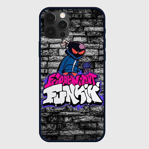 Чехол iPhone 12 Pro Max Friday Night Funkin Bomb man B / 3D-Черный – фото 1