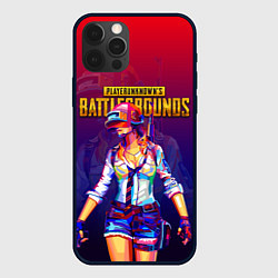 Чехол для iPhone 12 Pro Max PUBG GIRL ПАБГ ДЕВУШКА, цвет: 3D-черный