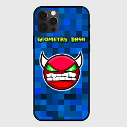 Чехол для iPhone 12 Pro Max Geometry Dash, цвет: 3D-черный