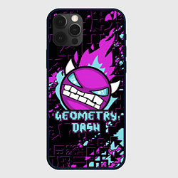 Чехол для iPhone 12 Pro Max Geometry Dash, цвет: 3D-черный