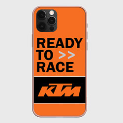 Чехол для iPhone 12 Pro Max KTM READY TO RACE Z, цвет: 3D-светло-розовый