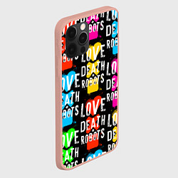 Чехол для iPhone 12 Pro Max ЛЮБОВЬ СМЕРТЬ И РОБОТЫ УЗОР, цвет: 3D-светло-розовый — фото 2