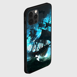 Чехол для iPhone 12 Pro Max Летучий голландец, цвет: 3D-черный — фото 2