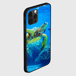 Чехол для iPhone 12 Pro Max Морская черепаха, цвет: 3D-черный — фото 2