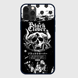 Чехол для iPhone 12 Pro Max Чёрный клевер череп демона, цвет: 3D-черный