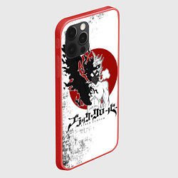 Чехол для iPhone 12 Pro Max Черный Аста демон Чёрный клевер, цвет: 3D-красный — фото 2