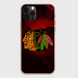 Чехол для iPhone 12 Pro Max CHICAGO NHL, цвет: 3D-светло-розовый