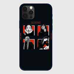 Чехол для iPhone 12 Pro Max BLACKPINK Red and black, цвет: 3D-черный