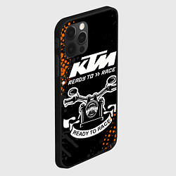 Чехол для iPhone 12 Pro Max KTM MOTORCYCLES КТМ МОТОЦИКЛЫ, цвет: 3D-черный — фото 2
