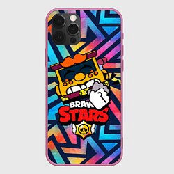 Чехол для iPhone 12 Pro Max Грифф Griff Brawl Stars, цвет: 3D-малиновый