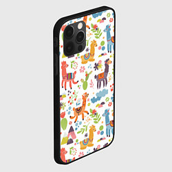 Чехол для iPhone 12 Pro Max Ламы, цвет: 3D-черный — фото 2