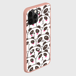 Чехол для iPhone 12 Pro Max Панд много не бывает, цвет: 3D-светло-розовый — фото 2