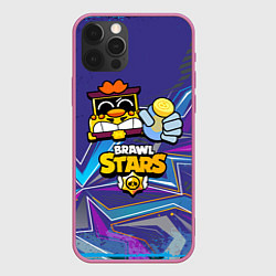 Чехол для iPhone 12 Pro Max Грифф Griff Brawl Stars, цвет: 3D-малиновый