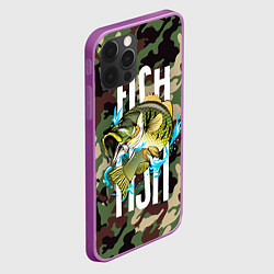 Чехол для iPhone 12 Pro Max Рыблака камуфляж, цвет: 3D-сиреневый — фото 2