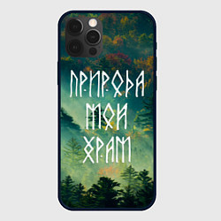 Чехол для iPhone 12 Pro Max ПРИРОДА МОЙ ХРАМ Z, цвет: 3D-черный