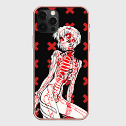 Чехол для iPhone 12 Pro Max Ева 00 Аянами Рей в X Ray, цвет: 3D-светло-розовый