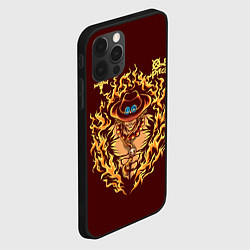 Чехол для iPhone 12 Pro Max One Piece Портгас Д Эйс в огне, цвет: 3D-черный — фото 2