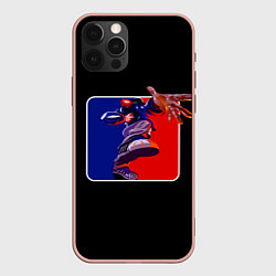 Чехол для iPhone 12 Pro Max Logo LB, цвет: 3D-светло-розовый