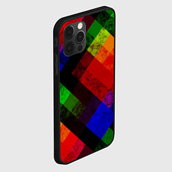 Чехол для iPhone 12 Pro Max Яркий геометрический узор, цвет: 3D-черный — фото 2