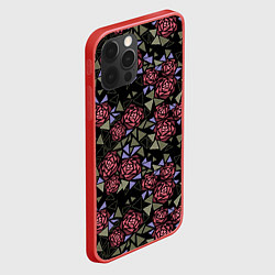 Чехол для iPhone 12 Pro Max Цветочная мозаика, цвет: 3D-красный — фото 2