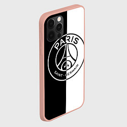 Чехол для iPhone 12 Pro Max ФК ПСЖ PSG BLACK & WHITE, цвет: 3D-светло-розовый — фото 2
