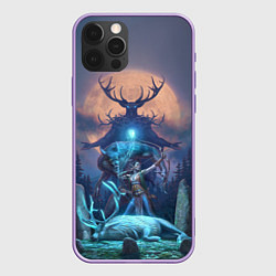 Чехол для iPhone 12 Pro Max The Elder Scrolls, цвет: 3D-сиреневый