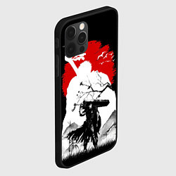 Чехол для iPhone 12 Pro Max Берсерк силуэт Гатса, цвет: 3D-черный — фото 2